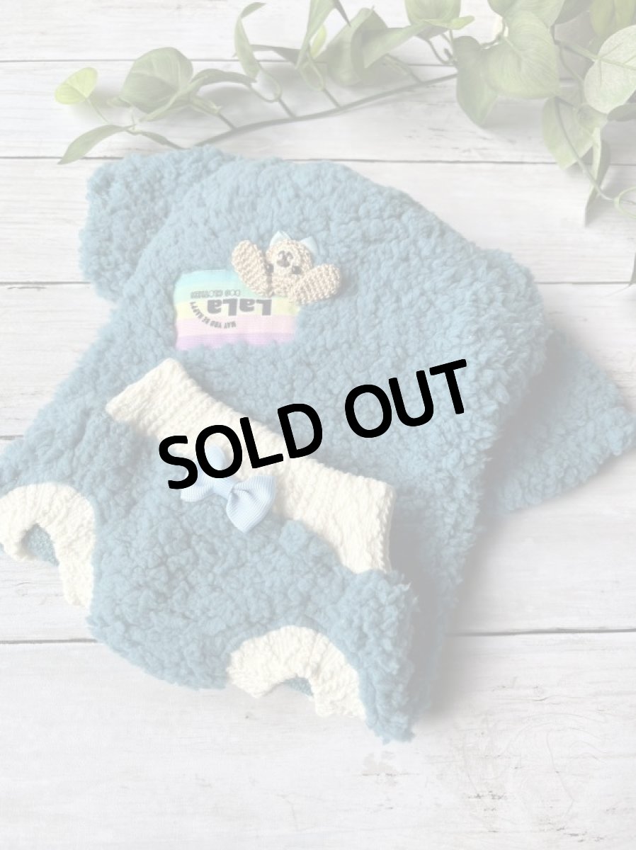 画像3: ふわもこロンパース（ブルー） (3)