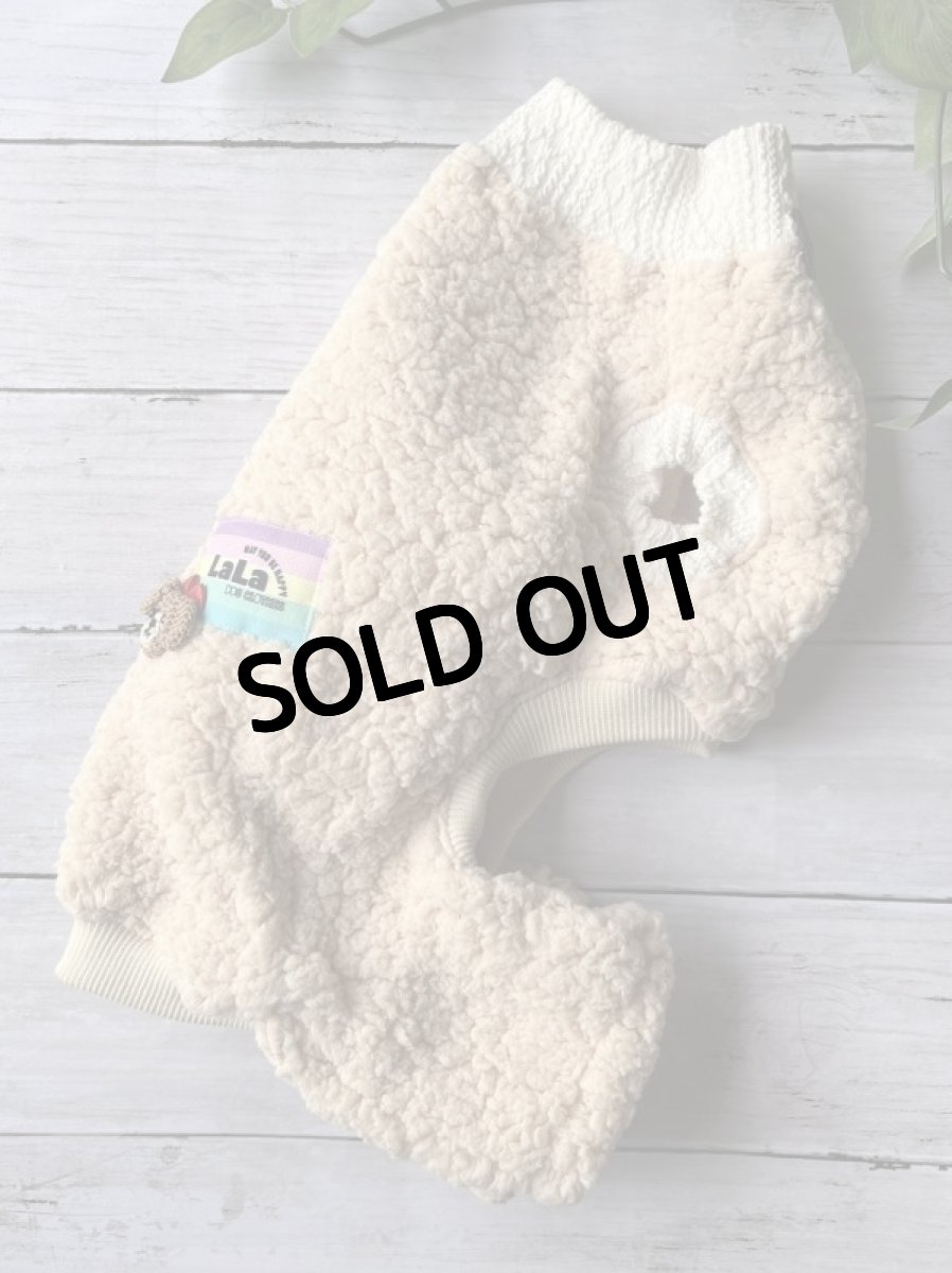 画像4: ふわもこロンパース（ベージュ） (4)