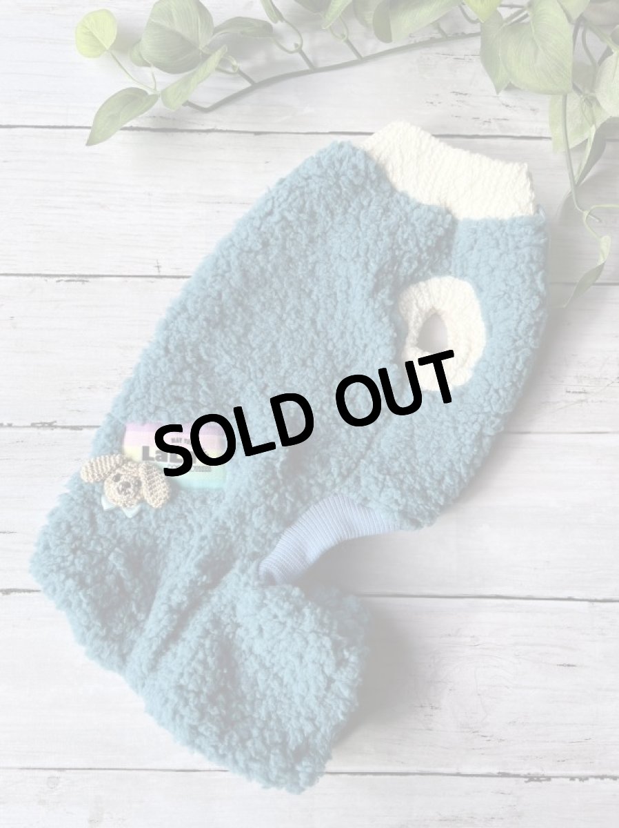 画像4: ふわもこロンパース（ブルー） (4)