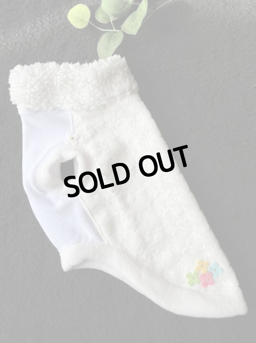 画像5: 刺繍フリース（ホワイト） (5)