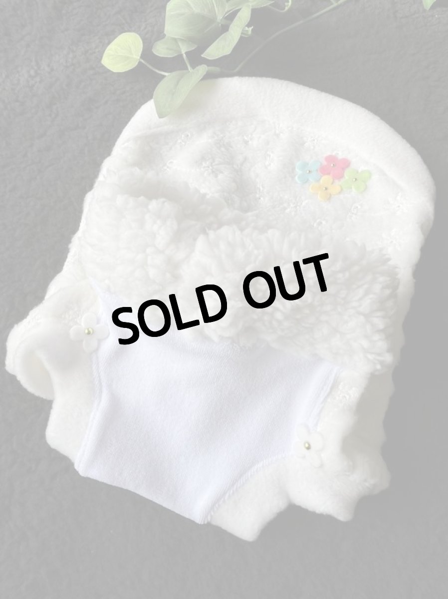 画像3: 刺繍フリース（ホワイト） (3)