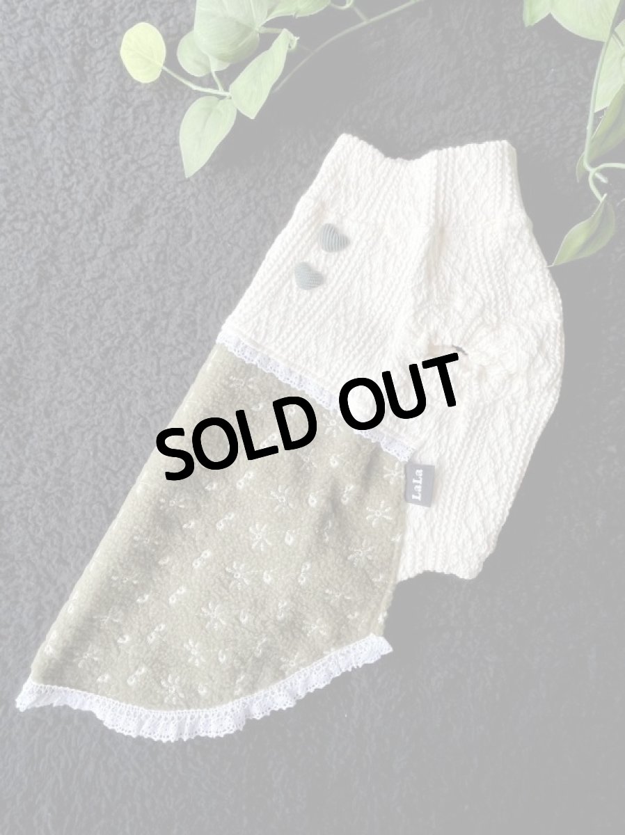 画像4: 刺繍切り替えAラインワンピ (4)