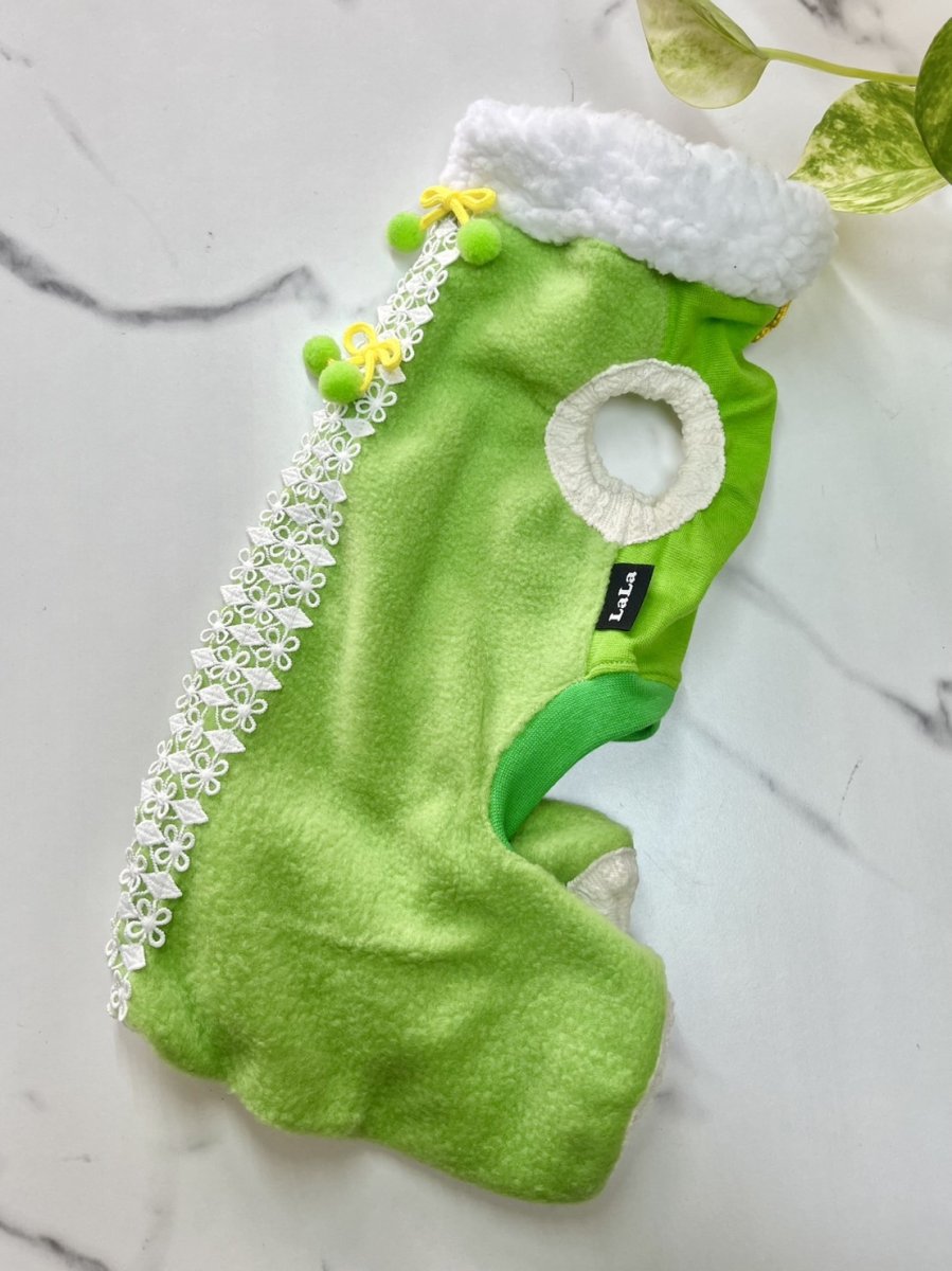 画像4: 【KC】フリース♪ロンパース（ライトグリーン） (4)