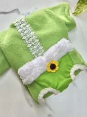 画像3: 【KC】フリース♪ロンパース（ライトグリーン） (3)