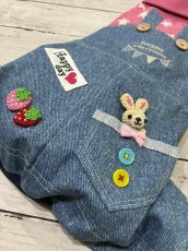 画像2: 【D4】重ね着風ロンパース（ピンク星） (2)