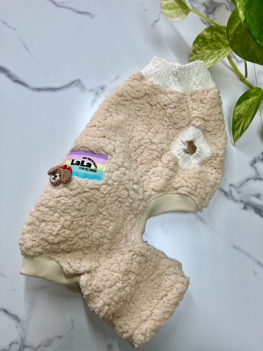 画像4: 【TS3】ふわもこロンパース（ベージュ） (4)