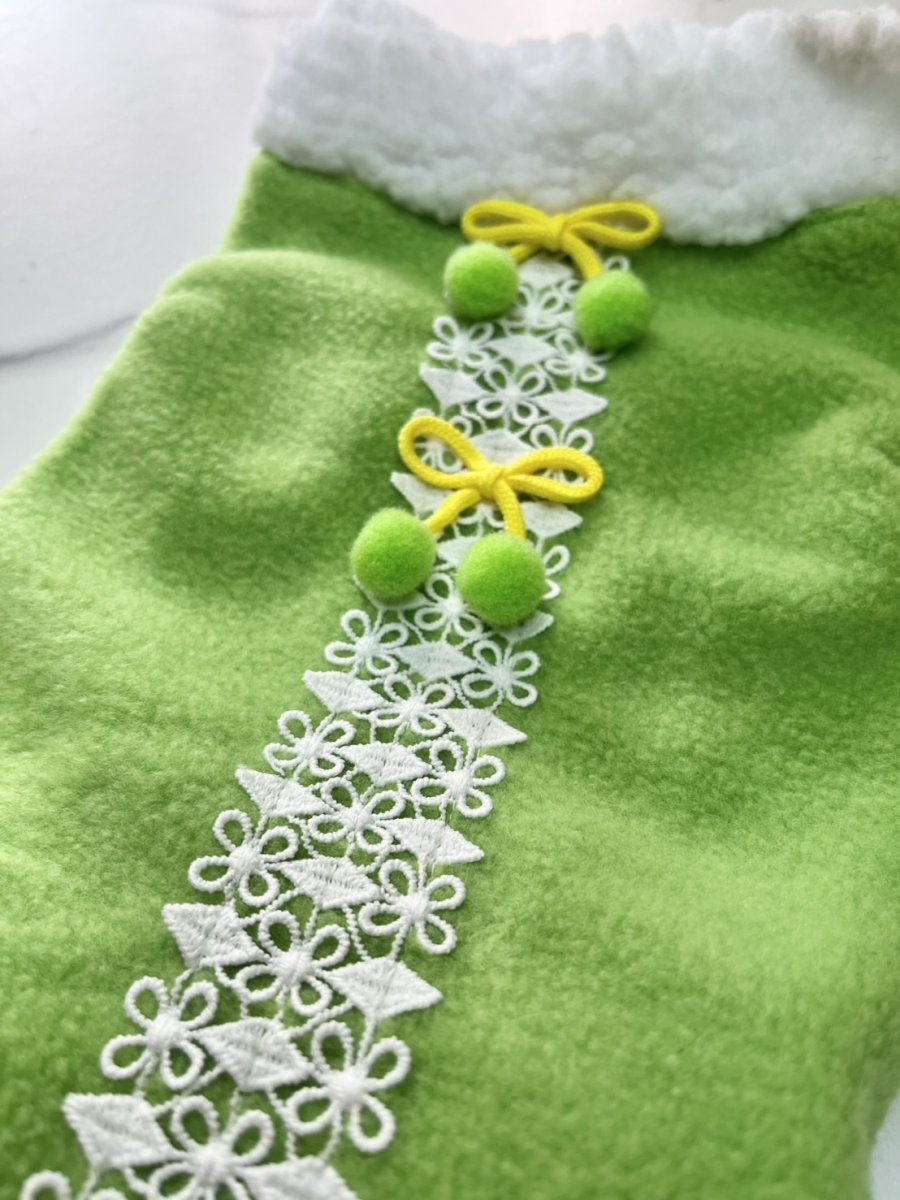 画像2: 【KC】フリース♪ロンパース（ライトグリーン） (2)