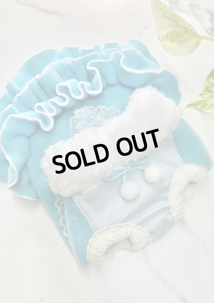 画像3: 【CY/KC】ハートうさぎ♪うねうねワンピ（ブルー） (3)