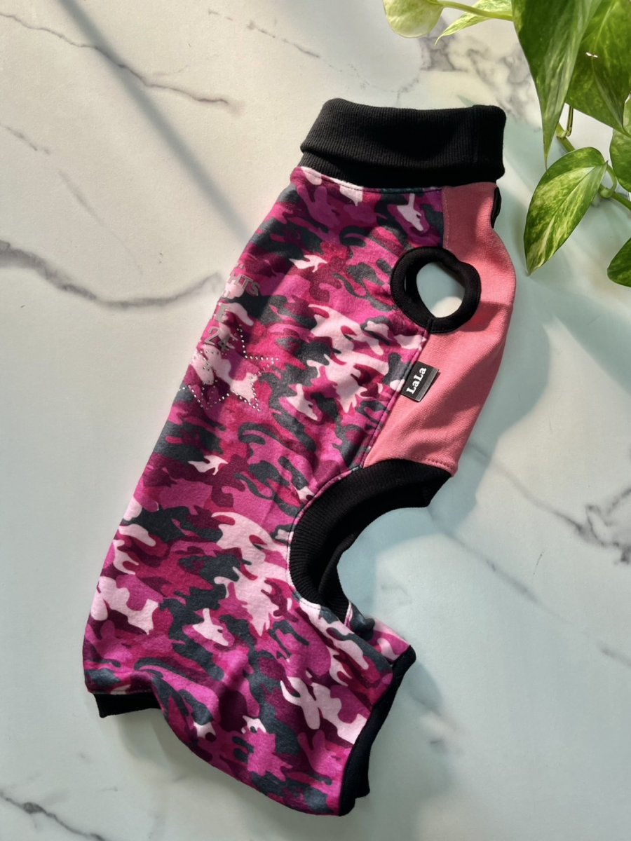 画像5: 【KC】迷彩ロンパース(ピンク) (5)