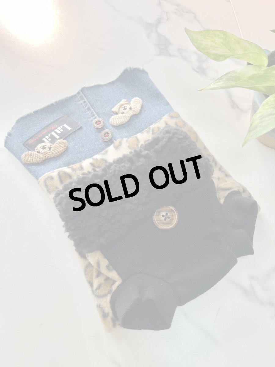 画像3: 【KC】ヒョウ柄ワンピ（本格デニム） (3)