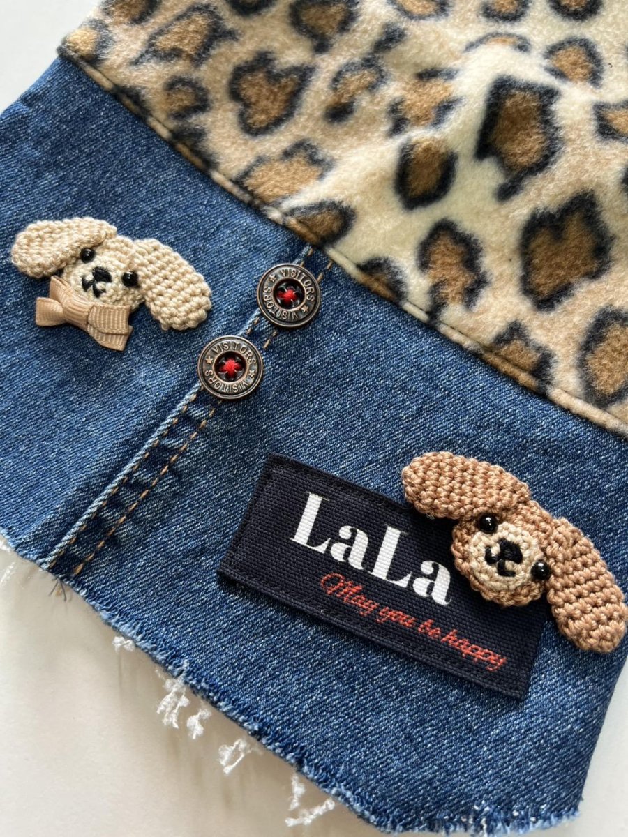 画像2: 【KC】ヒョウ柄ワンピ（本格デニム） (2)