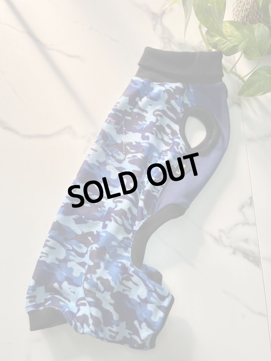 画像5: 【D11】迷彩ロンパース（青） (5)