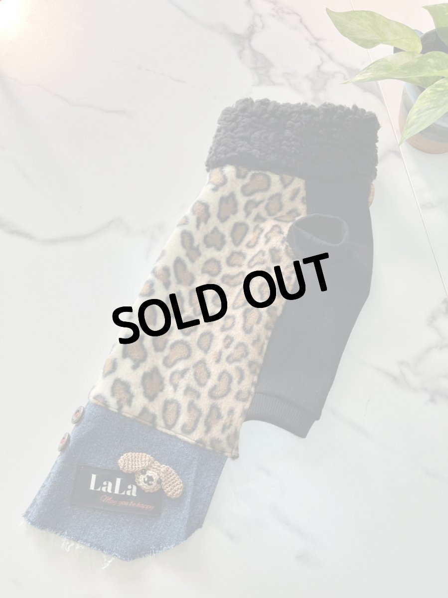 画像4: 【KC】ヒョウ柄ワンピ（本格デニム） (4)