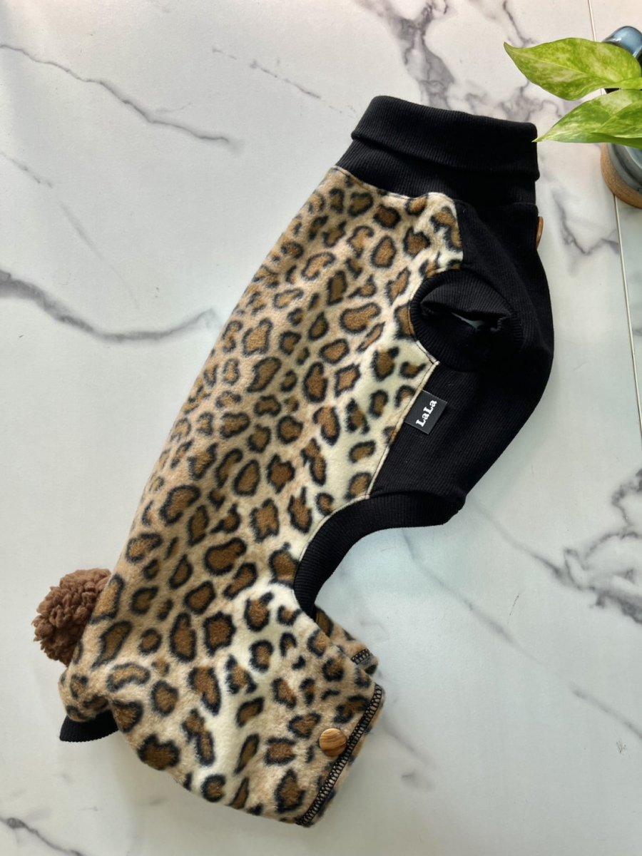 画像5: 【D7】ヒョウ柄♪ロンパース(しっぽあり) (5)