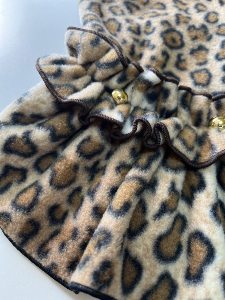 画像2: 【D9】ヒョウ柄（BIGリボンワンピ） (2)