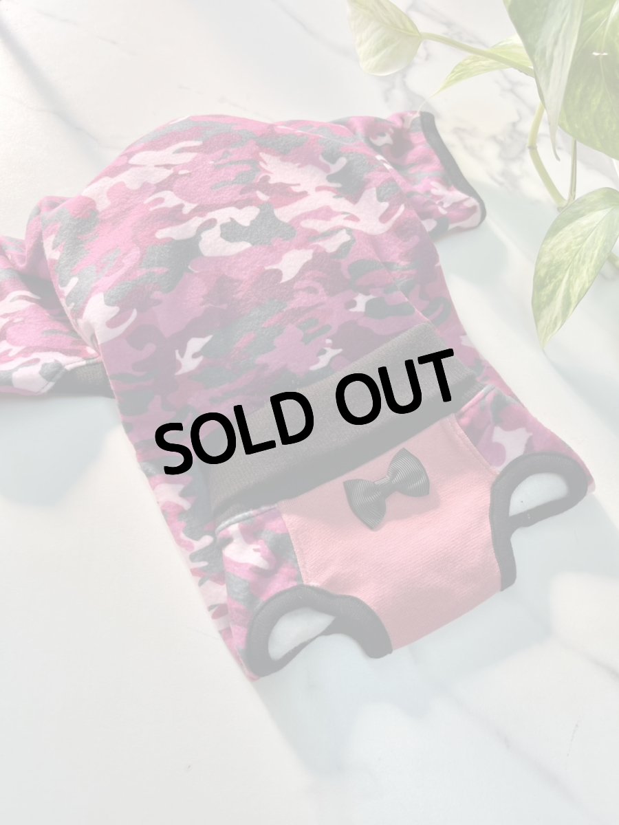 画像3: 【KC】迷彩ロンパース(ピンク) (3)