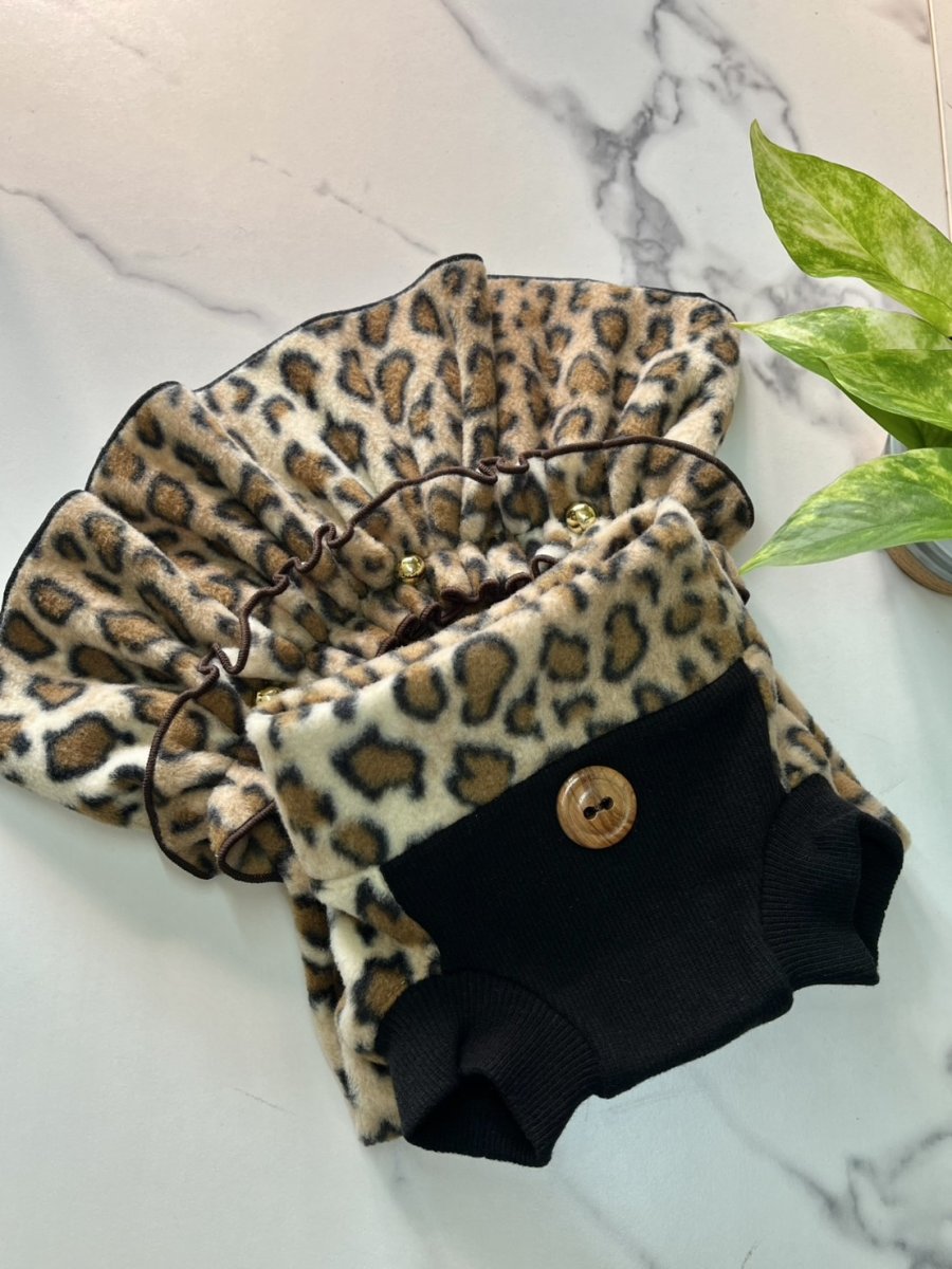 画像4: 【D9】ヒョウ柄（BIGリボンワンピ） (4)