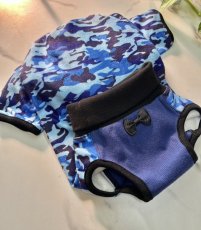 画像4: 【D11】迷彩ロンパース（青） (4)