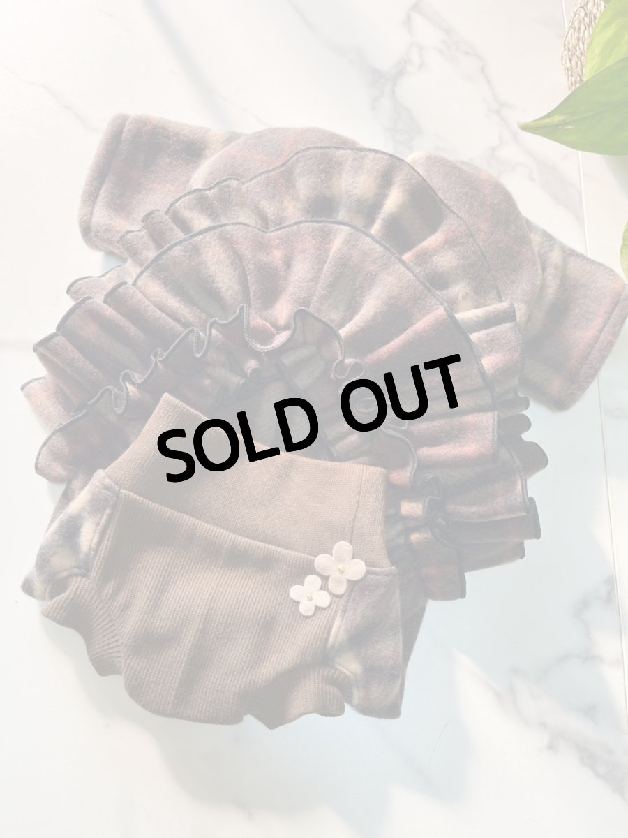 画像2: 【D17】ブラウンチェック柄（フリフリおぱんちゅ） (2)