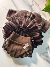 画像2: 【D17】ブラウンチェック柄（フリフリおぱんちゅ） (2)