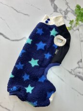 画像4: 【D】星ボアのロンパース（青） (4)
