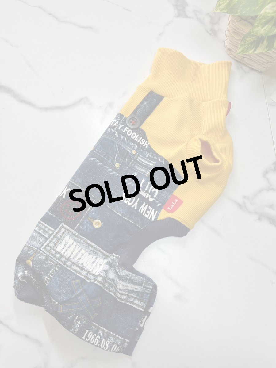 画像5: 【D18】重ね着風ロンパース(イエロー英字) (5)