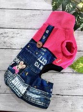 画像3: 【TS】重ね着風ロンパース(ピンク英字) (3)