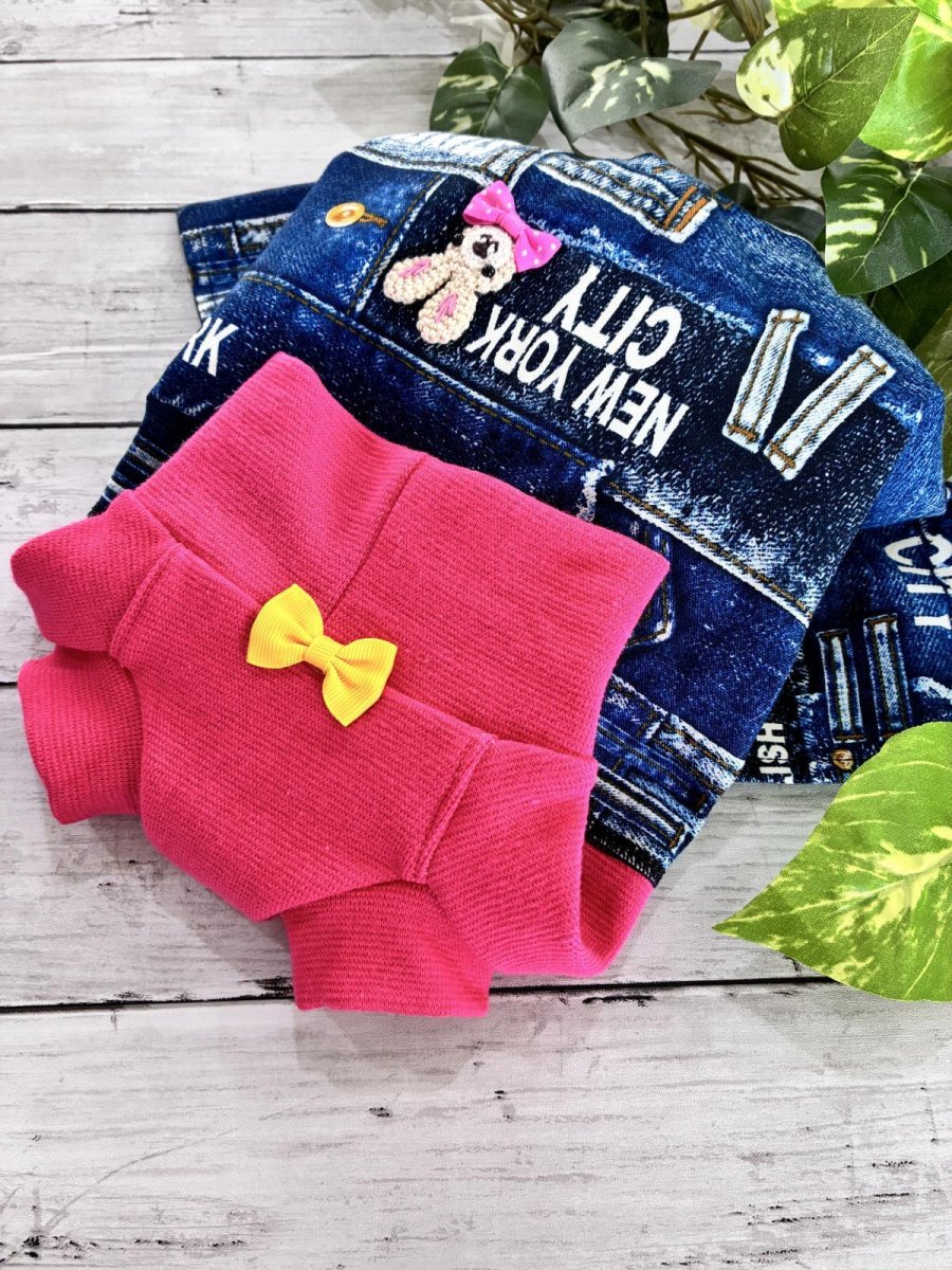 画像2: 【TS】重ね着風ロンパース(ピンク英字) (2)