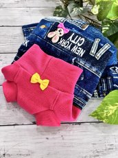 画像2: 【TS】重ね着風ロンパース(ピンク英字) (2)