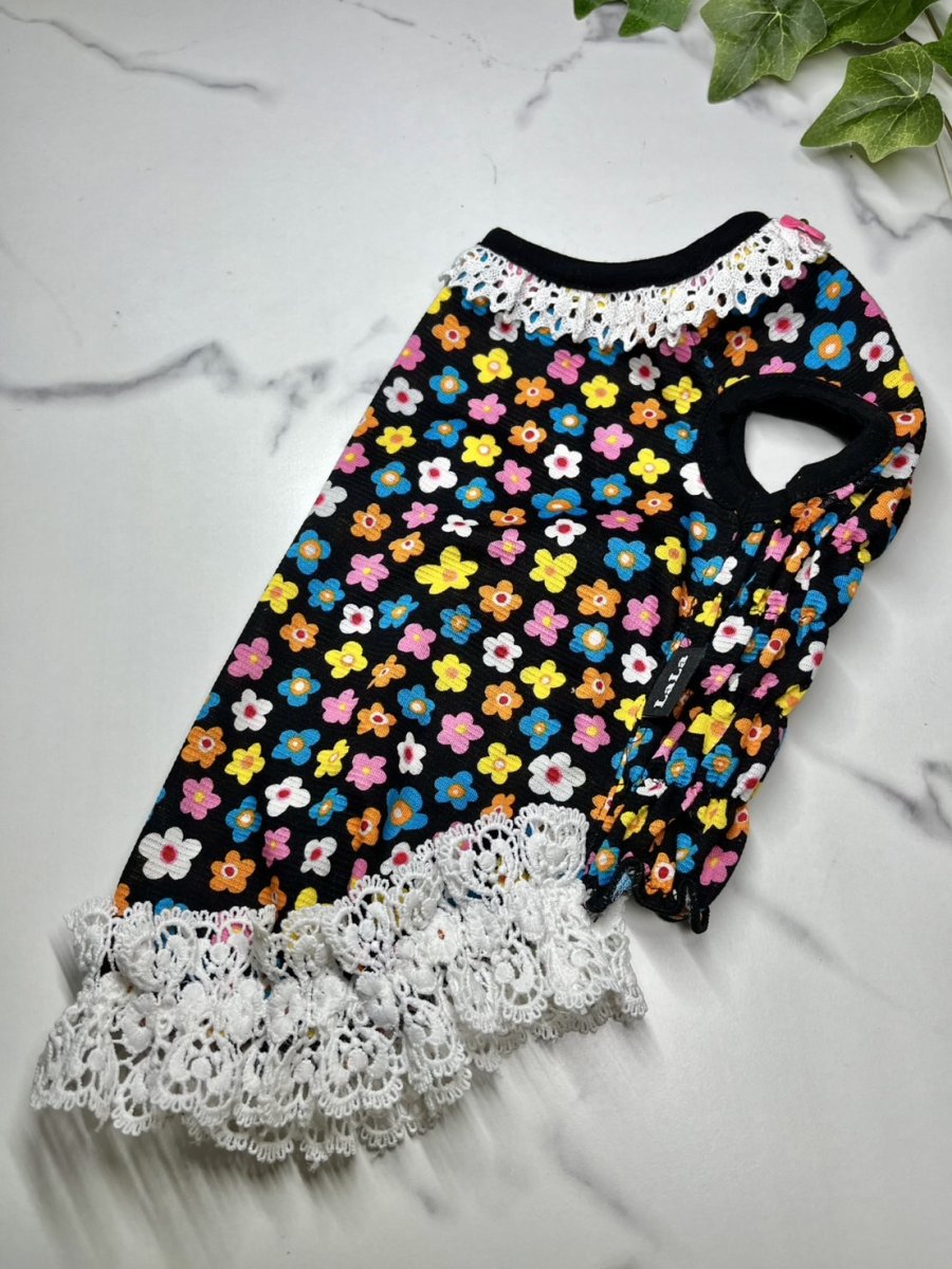 画像2: 【KC】カラフルお花ワンピ♪（白） (2)