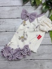 画像3: 【D・TS】紫うさぎうねうねワンピ♪パフスリ (3)