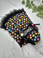 画像2: 【D・KC】カラフルお花ワンピ♪（黒） (2)