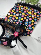 画像3: 【D・KC】カラフルお花ワンピ♪（黒） (3)