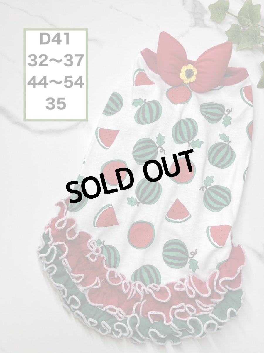 画像1: 【D41】スイカうねうねワンピ (1)