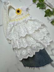 画像5: 【D46】レースたっぷりワンピ（白） (5)